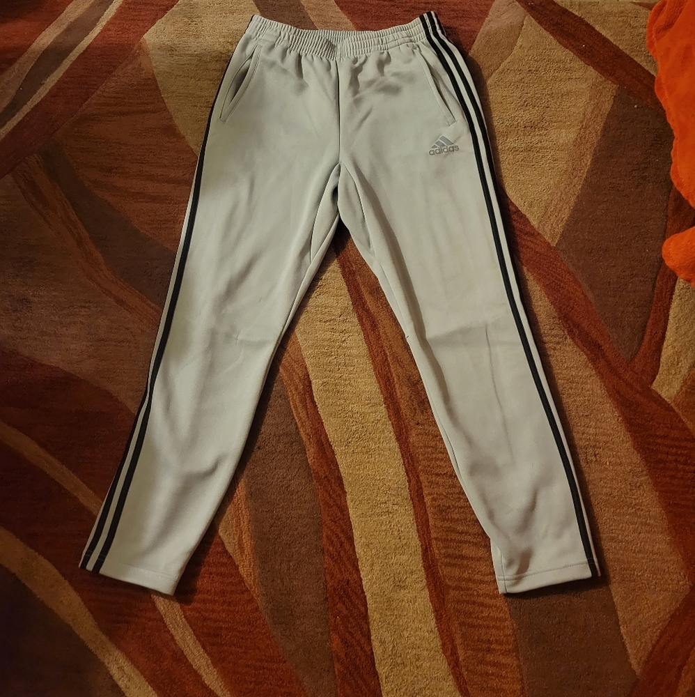Adidas joggers buttons on sides, size M gray